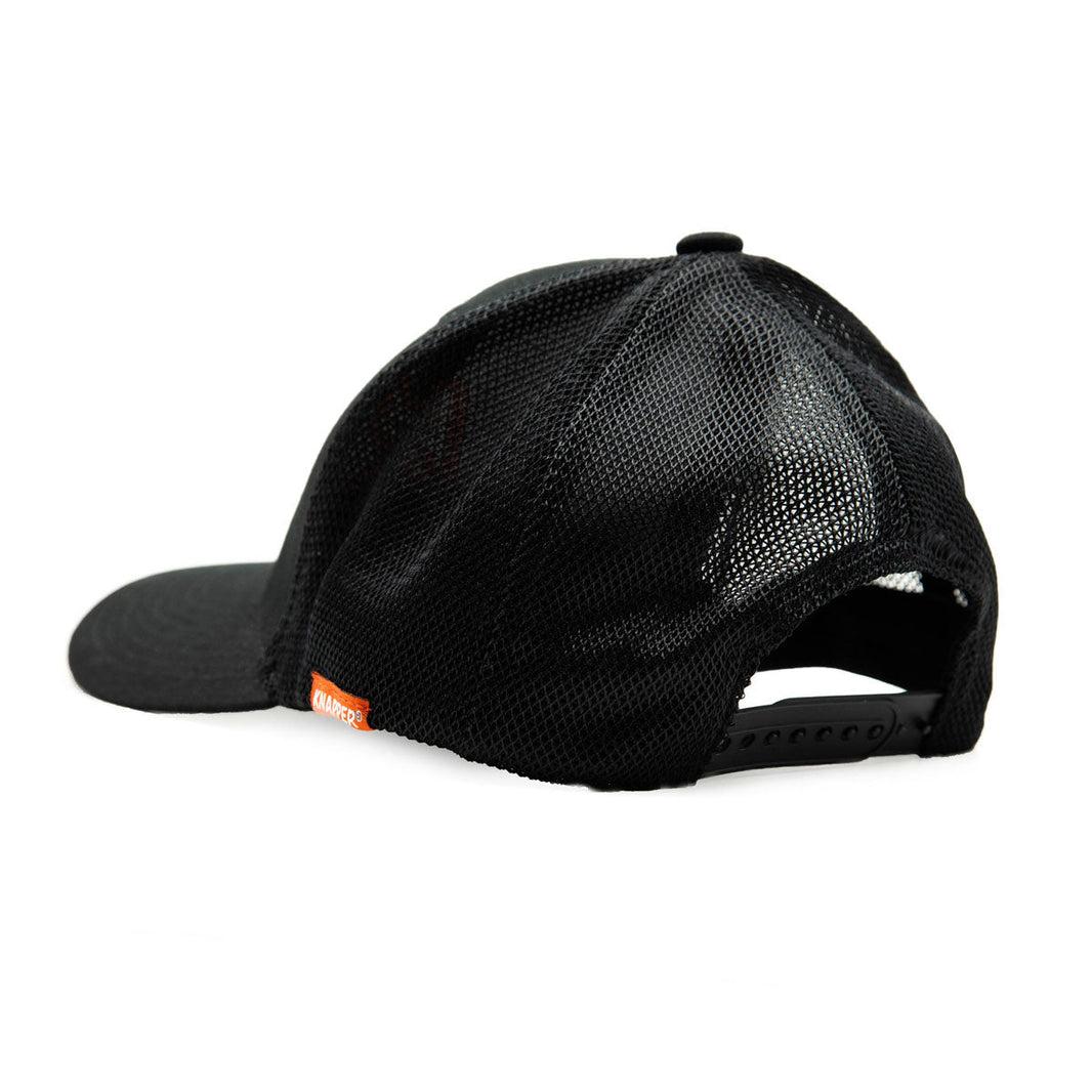 Knapper ball hockey/dek hockey cap black K - back view