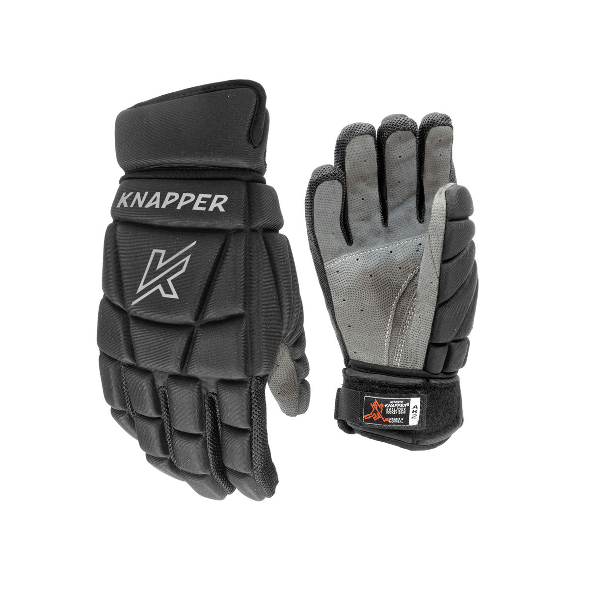 Knapper AK2 ball hockey/dek hockey gloves black