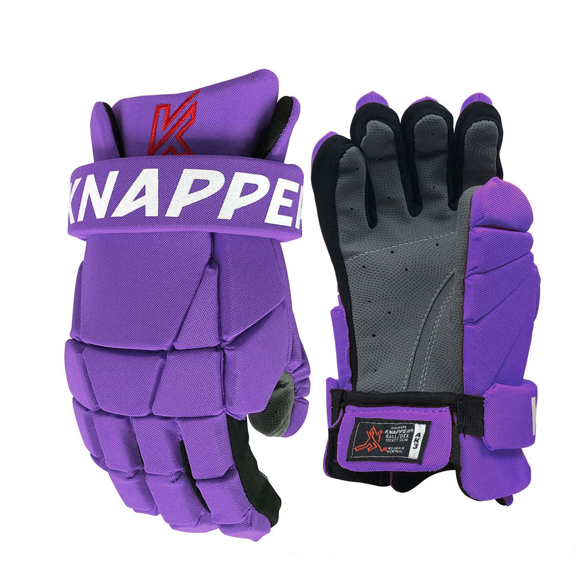 Knapper AK3 ball hockey/dek hockey gloves purple