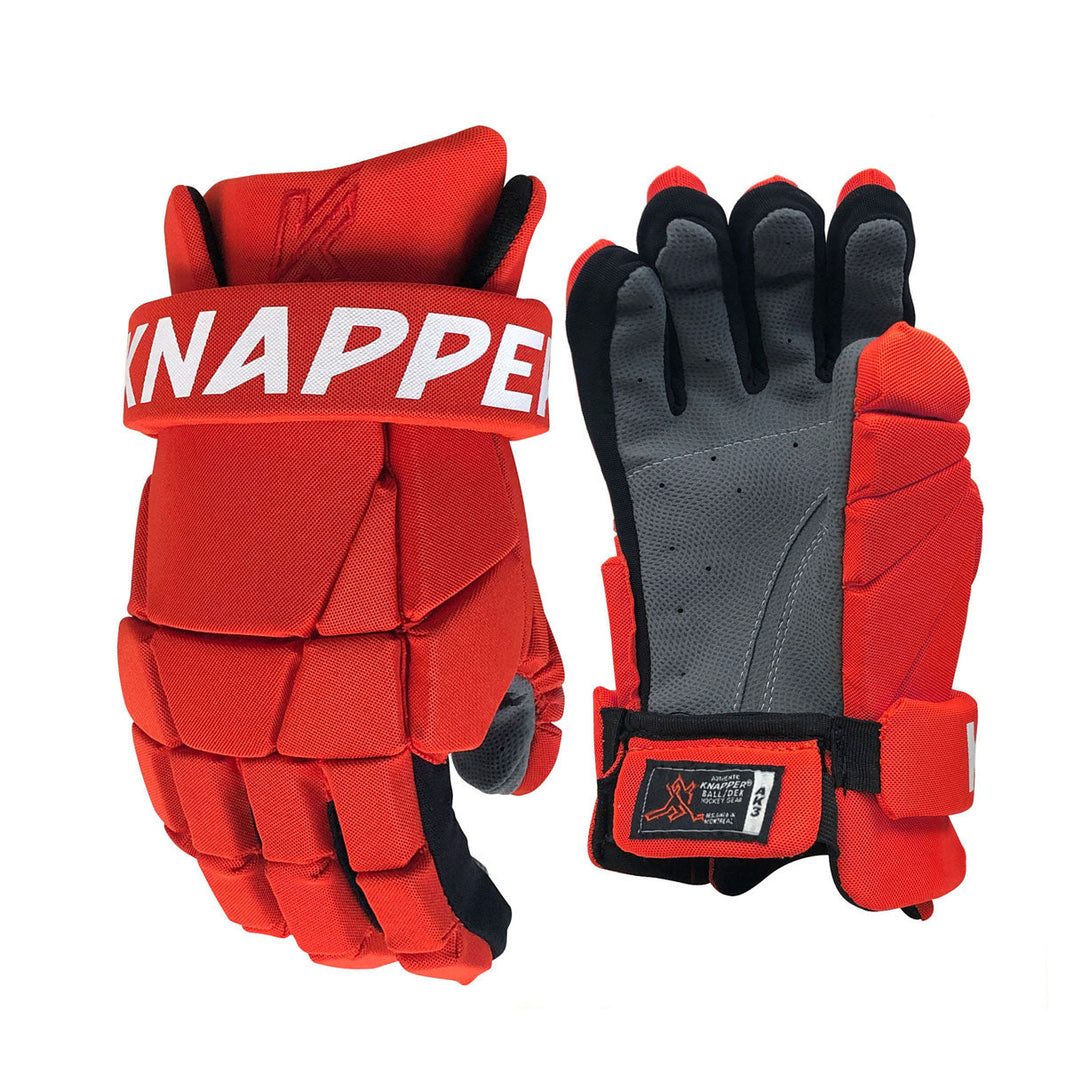 Knapper AK3 ball hockey/dek hockey gloves red